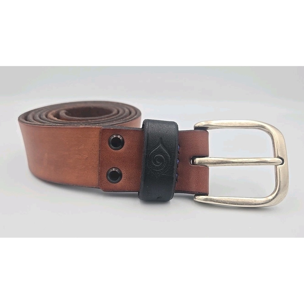 Phantasmagoria 1 1/2"  Brown Leather Belt 34-38 Made‎ In ITALY